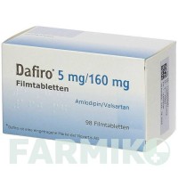 ДАФИРО (DAFIRO) 5 мг/160 мг таблетки 98 шт - Валсартан, Амлодипин DOCPHARM