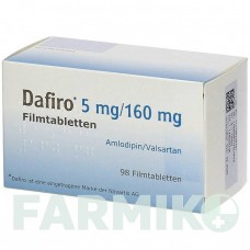 ДАФИРО (DAFIRO) 5 мг/160 мг таблетки 98 шт - Валсартан, Амлодипин DOCPHARM