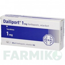 ДАЙЛІПОРТ (DAILIPORT) 1 мг капсули 50 шт - Такролімус HEXAL