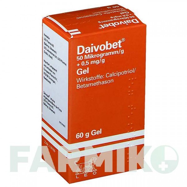 ДАЙВОБЕТ (DAIVOBET) 50 мкг/г + 0,5 мг/г гель 120 г - Кальципотриол, Бетаметазон EUROPEAN PHARMA