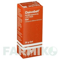 ДАЙВОБЕТ (DAIVOBET) 50 мкг/г + 0,5 мг/г гель 30 г - Кальципотріол, Бетаметазон LEO PHARMA