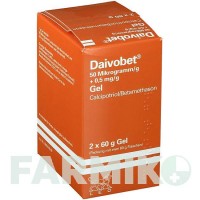 ДАЙВОБЕТ (DAIVOBET) 50 мкг/г + 0,5 мг/г гель 2x60 г - Кальципотриол, Бетаметазон LEO PHARMA