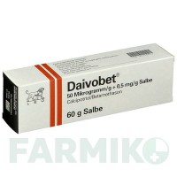 ДАЙВОБЕТ (DAIVOBET) 50 мкг/г + 0,5 мг/г мазь 60 г - Кальципотриол, Бетаметазон LEO PHARMA