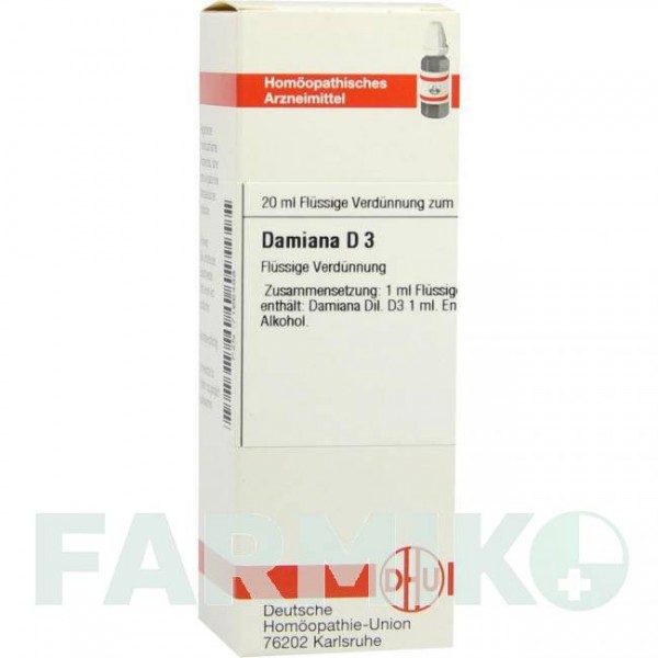 ДАМИАНА (DAMIANA) D 3 раствор 20 мл - Гомеопатия DHU