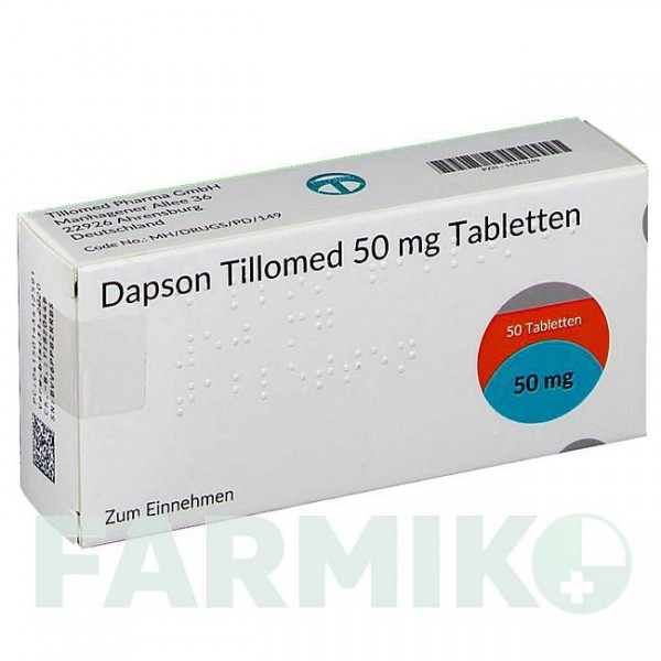 ДАПСОН (DAPSON) 50 мг таблетки 50 шт - Дапсон TILLOMED