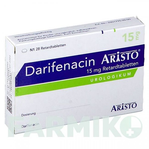 ДАРИФЕНАЦИН (DARIFENACIN) 15 мг таблетки 28 шт - Дарифенацин ARISTO PHARMA