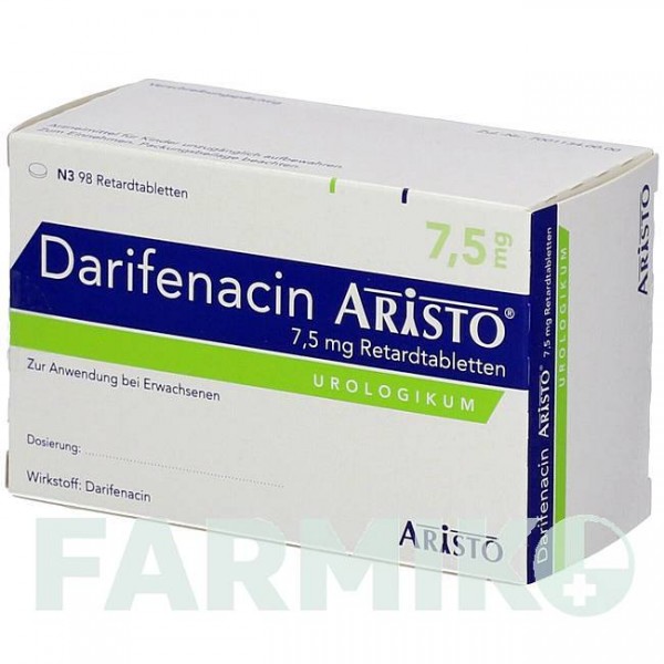 ДАРИФЕНАЦИН (DARIFENACIN) 7,5 мг таблетки 49 шт - Дарифенацин ARISTO PHARMA