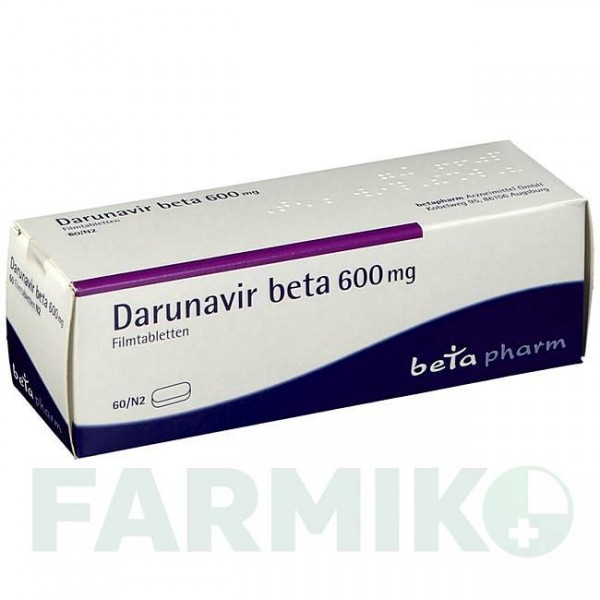 ДАРУНАВИР (DARUNAVIR) 600 мг таблетки 60 шт - Дарунавир BETAPHARM