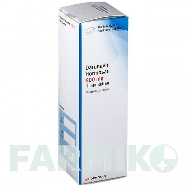 ДАРУНАВИР (DARUNAVIR) 600 мг таблетки 60 шт - Дарунавир HORMOSAN PHARMA
