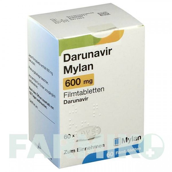 ДАРУНАВИР (DARUNAVIR) 600 мг таблетки 60 шт - Дарунавир VIATRIS