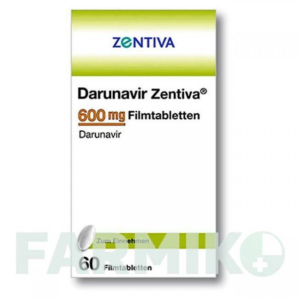 ДАРУНАВИР (DARUNAVIR) 600 мг таблетки 60 шт - Дарунавир ZENTIVA