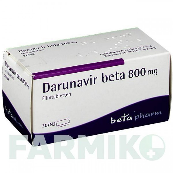 ДАРУНАВИР (DARUNAVIR) 800 мг таблетки 30 шт - Дарунавир BETAPHARM