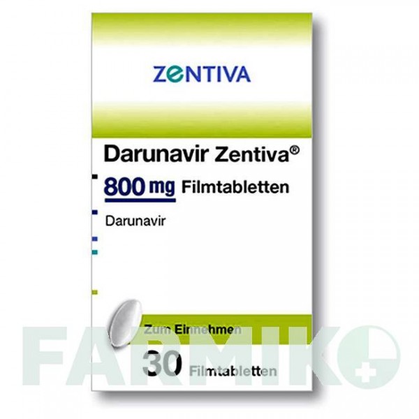ДАРУНАВИР (DARUNAVIR) 800 мг таблетки 30 шт - Дарунавир ZENTIVA