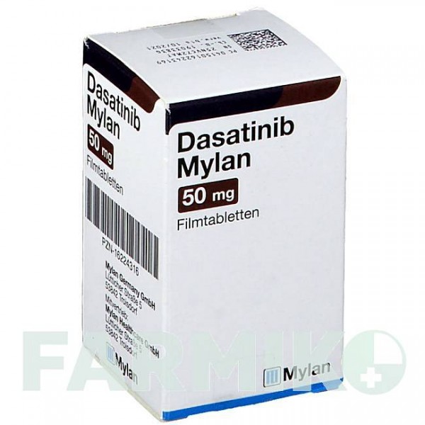 ДАЗАТИНИБ (DASATINIB) 50 мг таблетки 60 шт - Дазатиниб VIATRIS