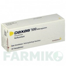 ДАКСАС (DAXAS) 500 мкг таблетки 30 шт - Рофлумиласт ASTRAZENECA