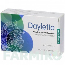 ДАЙЛЕТТЕ (DAYLETTE) 0,02 мг/3 мг таблетки 6x28 шт - Дроспиренон, Этинилэстрадиол EURIMPHARM