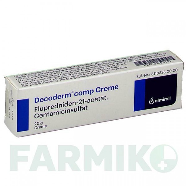 ДЕКОДЕРМ (DECODERM) крем 20 г - Флупредніден, Антибіотик ALMIRALL