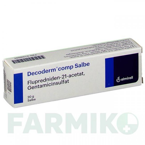 ДЕКОДЕРМ (DECODERM) мазь 20 г - Флупредніден, Антибіотик ALMIRALL