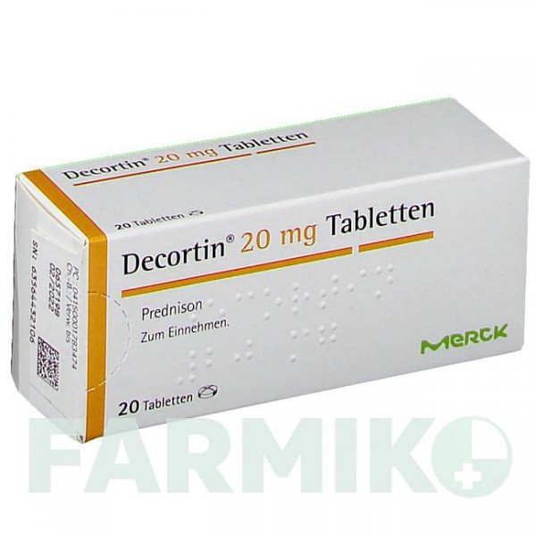 ДЕКОРТИН (DECORTIN) 20 мг таблетки 20 шт - Преднизон MERCK HEALTHCARE