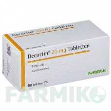 ДЕКОРТИН (DECORTIN) 20 мг таблетки 50 шт - Преднизон MERCK HEALTHCARE