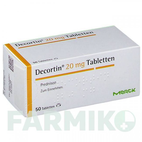 ДЕКОРТИН (DECORTIN) 20 мг таблетки 50 шт - Преднизон MERCK HEALTHCARE