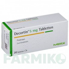 ДЕКОРТИН (DECORTIN) 5 мг таблетки 20 шт - Преднизон MERCK HEALTHCARE