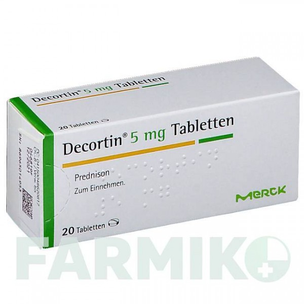 ДЕКОРТИН (DECORTIN) 5 мг таблетки 20 шт - Преднизон MERCK HEALTHCARE
