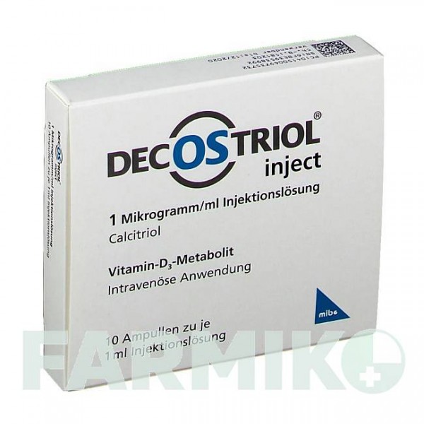 ДЕКОСТРИОЛ (DECOSTRIOL) 1 мкг/мл ампулы 10x1 мл - Кальцитриол MIBE
