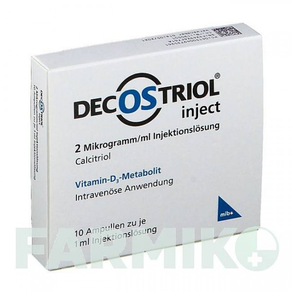 ДЕКОСТРІОЛ (DECOSTRIOL) 2 мкг/мл ампули 10x1 мл - Кальцитріол MIBE
