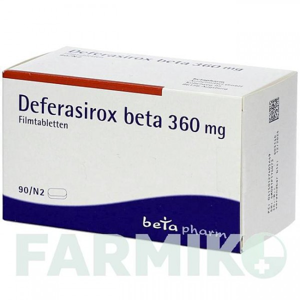 ДЕФЕРАЗИРОКС (DEFERASIROX) 360 мг таблетки 90 шт - Деферазирокс BETAPHARM