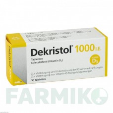 ДЕКРИСТОЛ (DEKRISTOL) 1000 МЕ таблетки 50 шт - Колекальциферол MIBE
