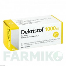 ДЕКРИСТОЛ (DEKRISTOL) 1000 МЕ таблетки 100 шт - Колекальциферол MIBE