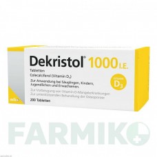 ДЕКРІСТОЛ (DEKRISTOL) 1000 МО таблетки 200 шт - Колекальциферол MIBE