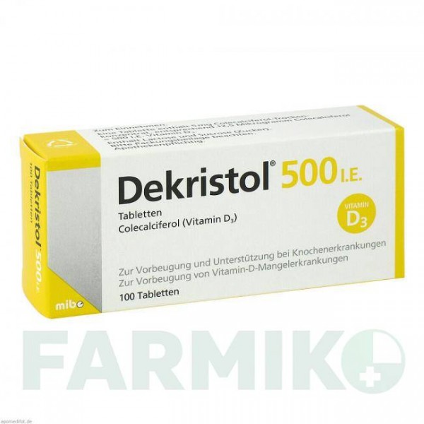 ДЕКРИСТОЛ (DEKRISTOL) 500 МЕ таблетки 100 шт - Колекальциферол MIBE