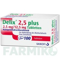 ДЕЛІКС (DELIX) 2,5 мг таблетки 100 шт - Раміприл, Гідрохлоротіазид SANOFI