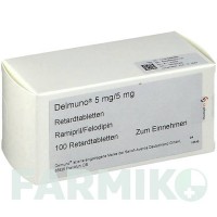 ДЕЛМУНО (DELMUNO) 5/5 мг таблетки 100 шт - Раміприл, Фелодипін CC PHARMA