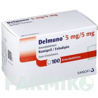ДЕЛМУНО (DELMUNO) 5/5 мг таблетки 100 шт - Раміприл, Фелодипін FD PHARMA