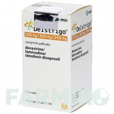 ДЕЛСТРИГО (DELSTRIGO) 100 мг/300 мг/245 мг таблетки 30 шт - Ламивудин, Тенофовир, Доравирин CC PHARMA