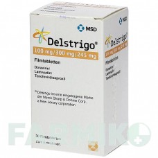 ДЕЛСТРИГО (DELSTRIGO) 100 мг/300 мг/245 мг таблетки 30 шт - Ламивудин, Тенофовир, Доравирин KOHLPHARMA