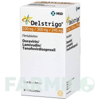 ДЕЛСТРІГО (DELSTRIGO) 100 мг/300 мг/245 мг таблетки 30 шт - Ламівудин, Тенофовір, Доравірин MSD