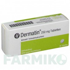 ДЕРМАТИН (DERMATIN) 250 мг таблетки 28 шт - Тербинафин DR.PFLEGER