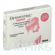 ДЕРМЕСТРИЛ (DERMESTRIL) 25 мкг/24 ч пластырь 12 шт - Эстрадиол MEDA PHARMA