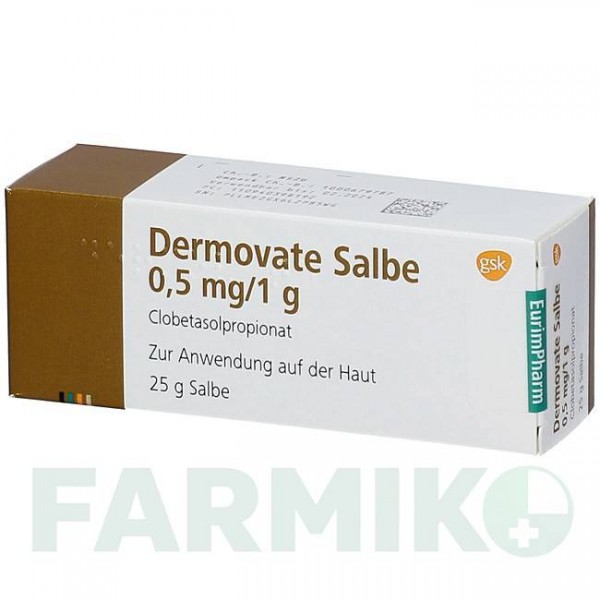 ДЕРМОВЕЙТ (DERMOVATE) 0,5 мг/г мазь 25 г - Клобетазол EURIMPHARM