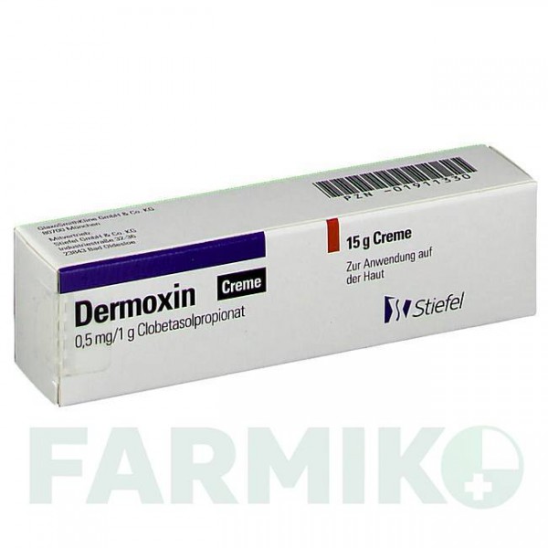 ДЕРМОКСИН (DERMOXIN) крем 15 г - Клобетазол GLAXOSMITHKLINE
