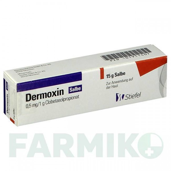 ДЕРМОКСИН (DERMOXIN) мазь 15 г - Клобетазол GLAXOSMITHKLINE