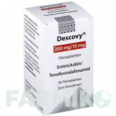 ДЕСКОВИ (DESCOVY) 200 мг/10 мг таблетки 30 шт - Эмтрицитабин, Тенофовир GILEAD SCIENCES