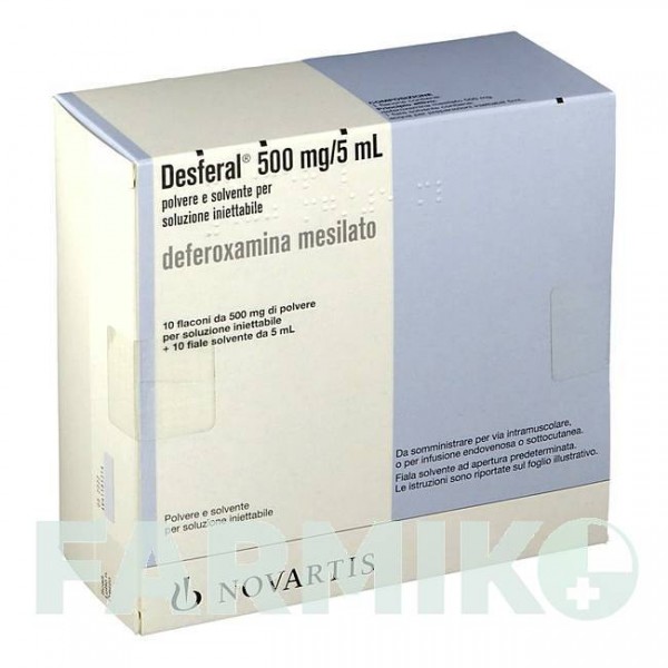 ДЕСФЕРАЛ (DESFERAL) 0,5 г порошок 10 шт - Дефероксамін AXICORP PHARMA