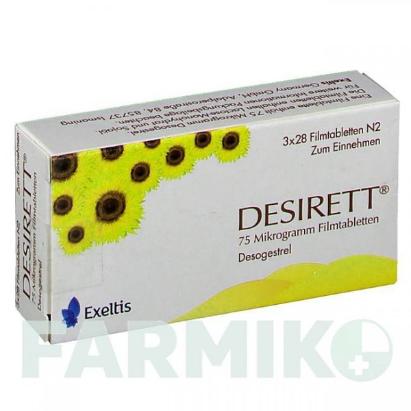 ДЕЗИРЕТТ (DESIRETT) 75 мкг таблетки 3x28 шт - Дезогестрел EXELTIS