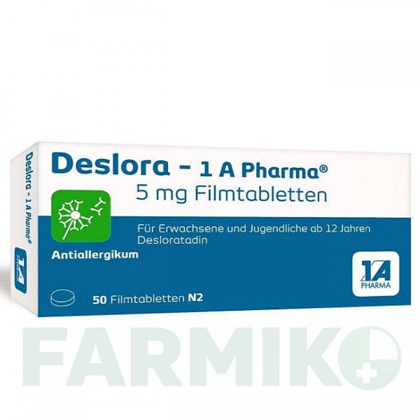 ДЕЗЛОРА (DESLORA) 5 мг таблетки 50 шт - Дезлоратадин 1 A PHARMA
