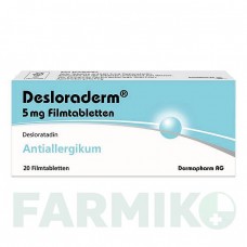 ДЕЗЛОРАДЕРМ (DESLORADERM) 5 мг таблетки 20 шт - Дезлоратадин DERMAPHARM